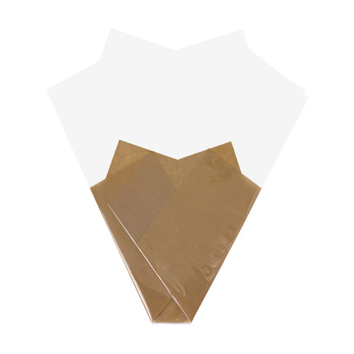 Field bouquet Prefold Kraft/Cello - 50cm - Packed by 25
