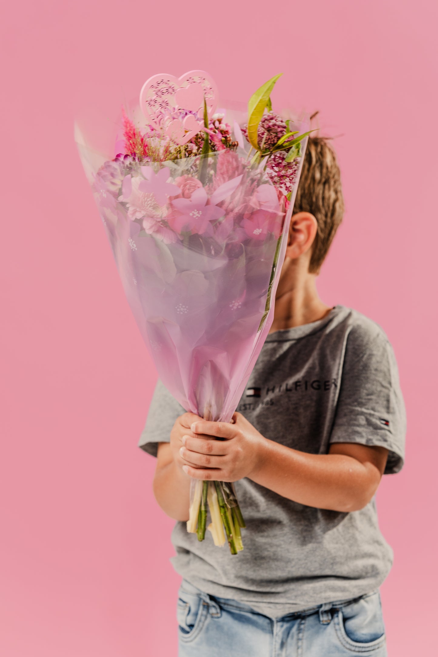 Blooming Sleeve Pink with flowers