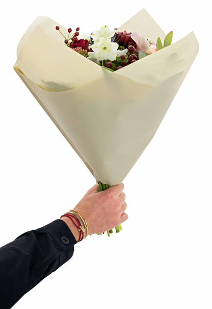 Champagne Pearlized Skirt with Flowers