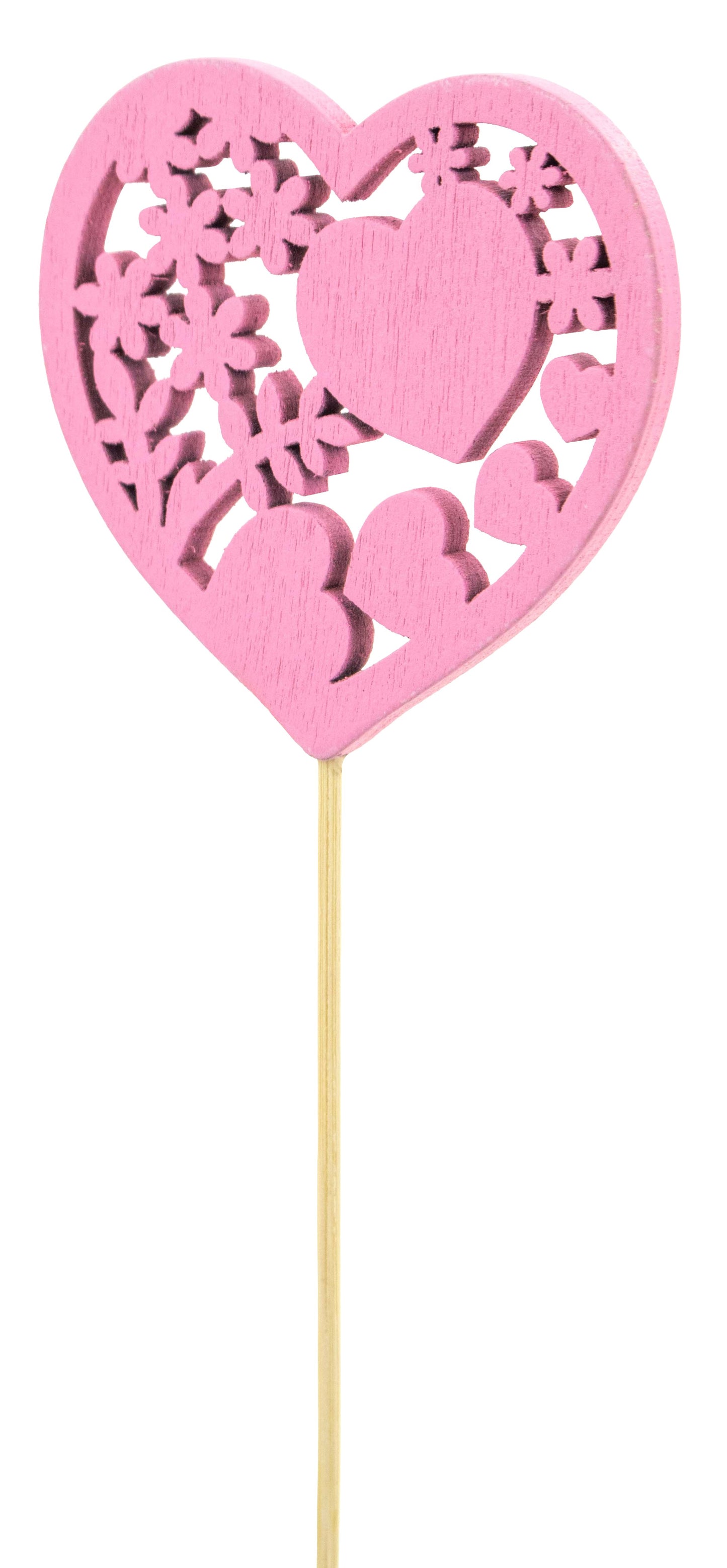 Pick Ornament Heart Pink